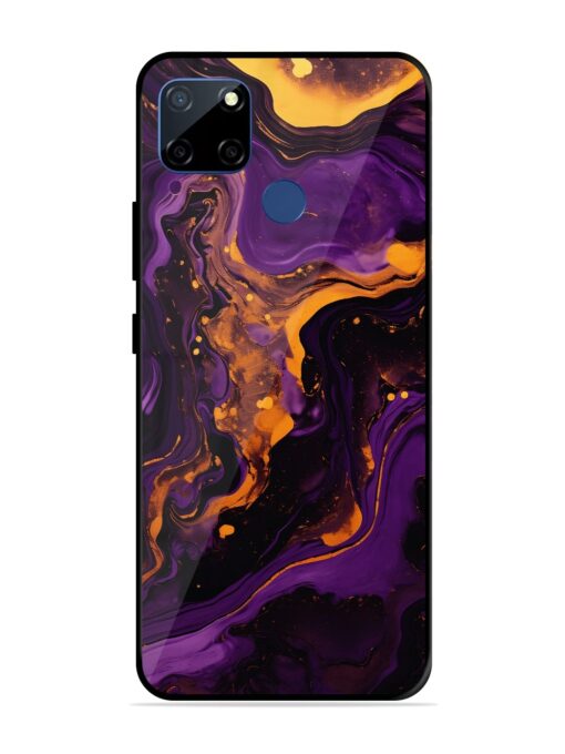 Painting Of A Purple Glossy Metal Phone Cover for Realme C12