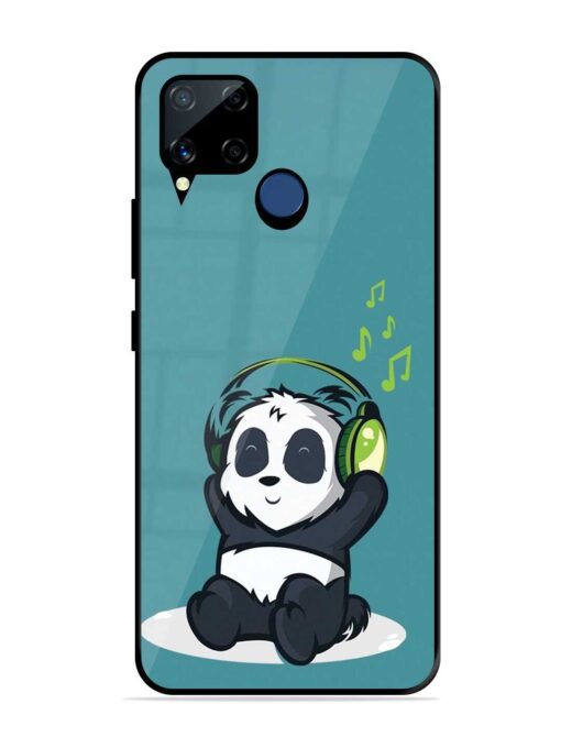 Music Panda Glossy Metal Phone Cover for Realme C15 Zapvi