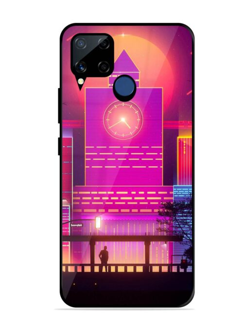 Clock Tower Glossy Metal TPU Phone Cover for Realme C15 Zapvi