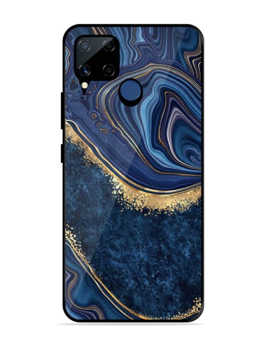 Abstract Background Blue Glossy Metal TPU Phone Cover for Realme C15 Zapvi