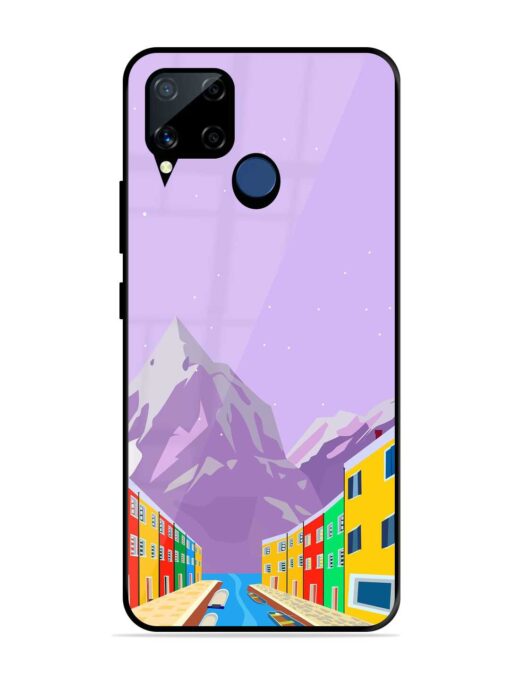 Venice City Illustration Glossy Metal Phone Cover for Realme C15 Zapvi