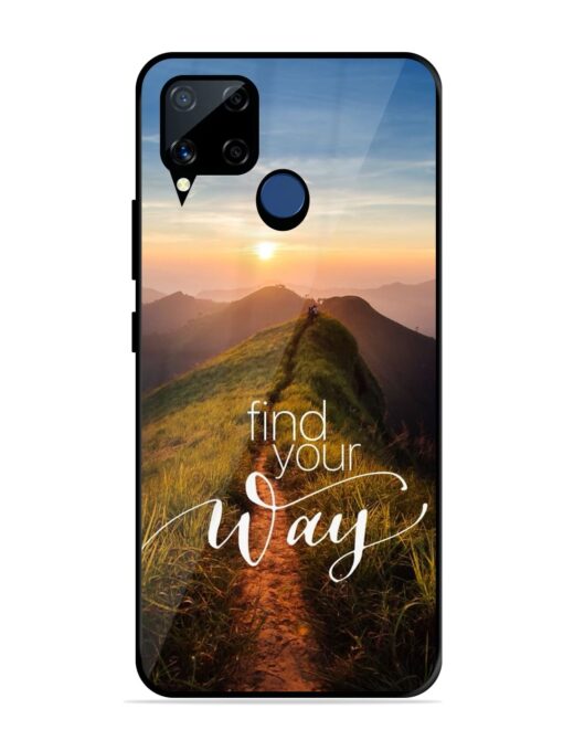 Find Your Way Glossy Metal Phone Cover for Realme C15 Zapvi