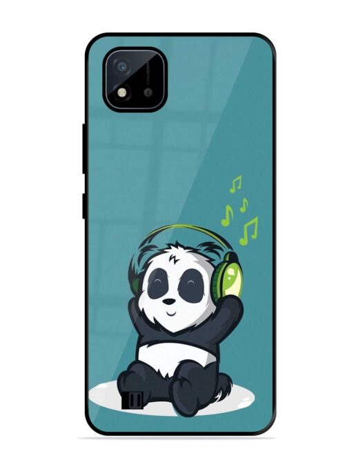 Music Panda Glossy Metal Phone Cover for Realme C20