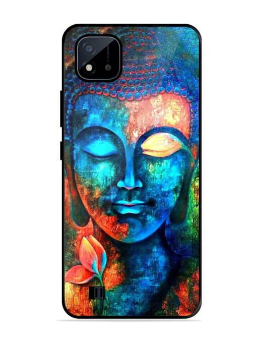 Buddha Painting Glossy Metal Phone Cover for Realme C20