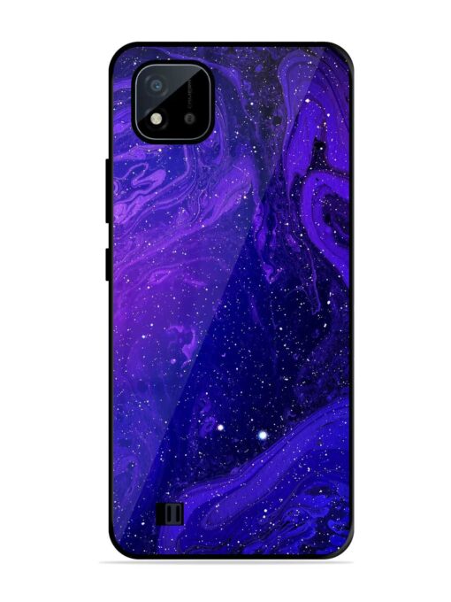 Galaxy Acrylic Abstract Art Glossy Metal Phone Cover for Realme C20