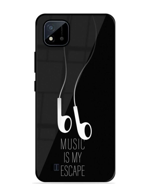 Music Is My Escape Glossy Metal Phone Cover for Realme C20