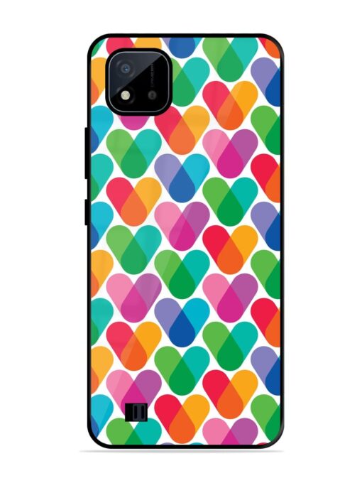 Overlapping Colors Colorful Glossy Metal TPU Phone Cover for Realme C20