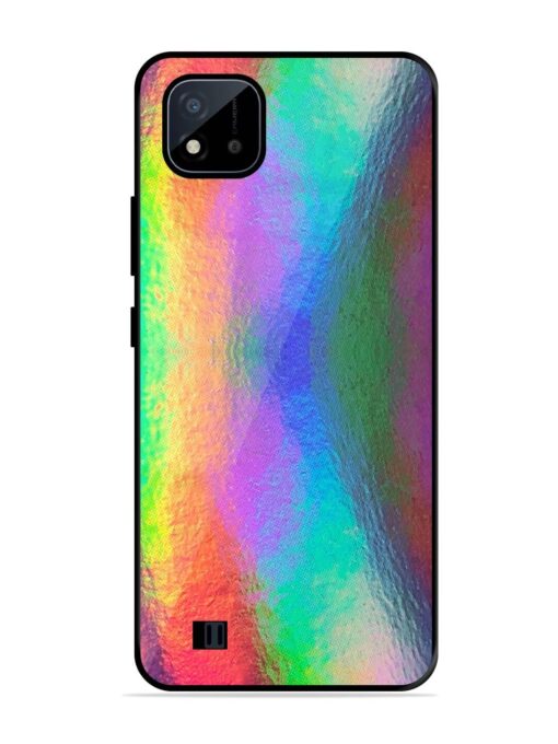 Colorful Holographic Background Glossy Metal TPU Phone Cover for Realme C20 Zapvi