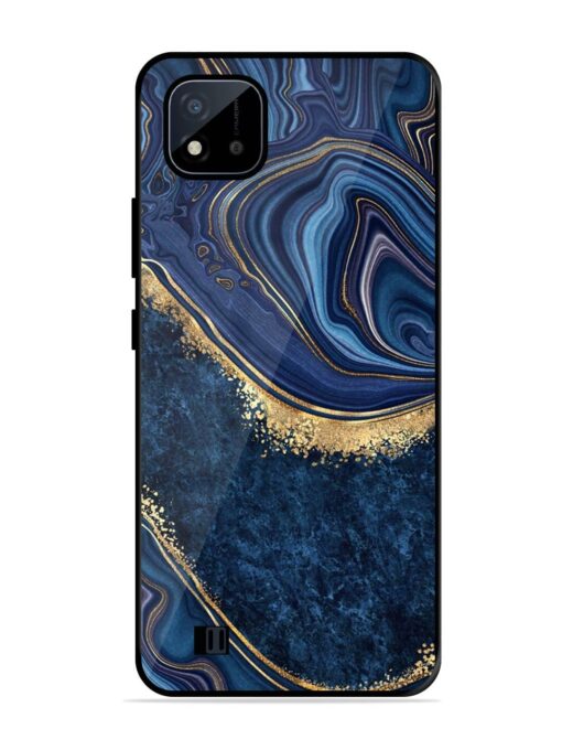 Abstract Background Blue Glossy Metal TPU Phone Cover for Realme C20 Zapvi