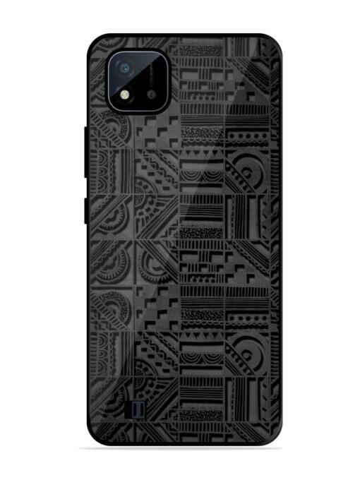 Seamless Pattern Glossy Metal Phone Cover for Realme C20