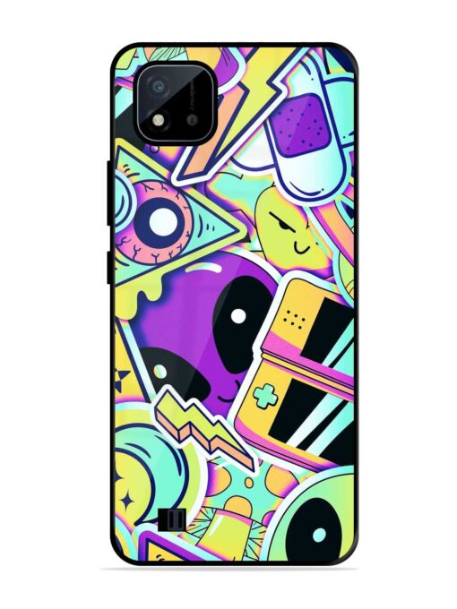 Scratch Art Glossy Metal Phone Cover for Realme C20