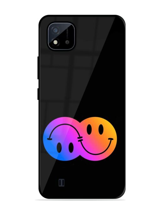 Gradient Smile Art Glossy Metal TPU Phone Cover for Realme C20