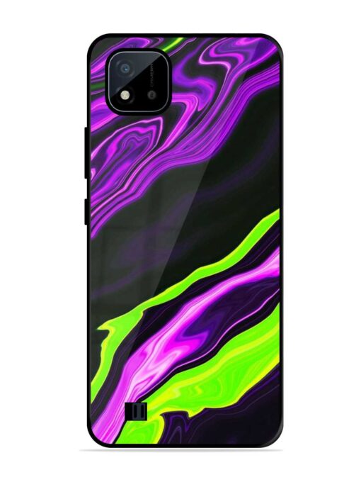 Bright Fluid Violet Glossy Metal Phone Cover for Realme C20