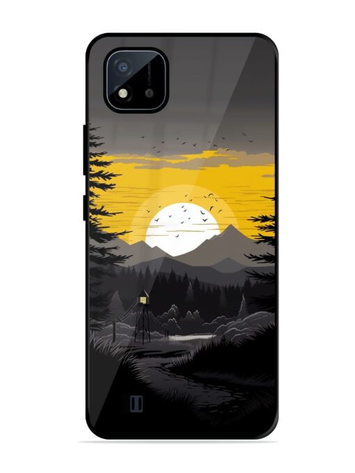 Sunset Vector Glossy Metal Phone Cover for Realme C20