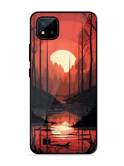 Natural Landscape Glossy Metal Phone Cover for Realme C20