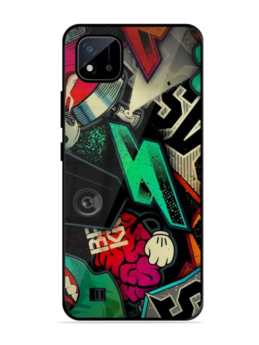 Graffiti Art Glossy Metal Phone Cover for Realme C20