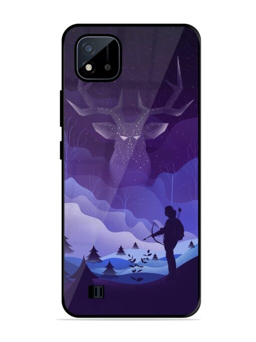 Deer Forest River Glossy Metal Phone Cover for Realme C20