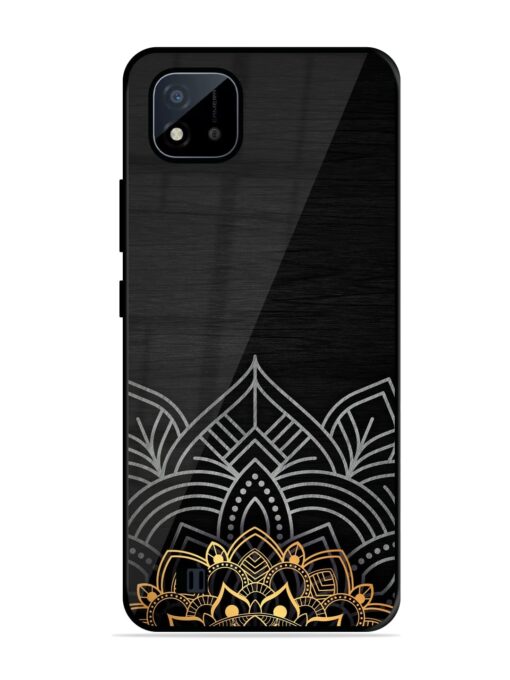 Decorative Golden Pattern Glossy Metal Phone Cover for Realme C20