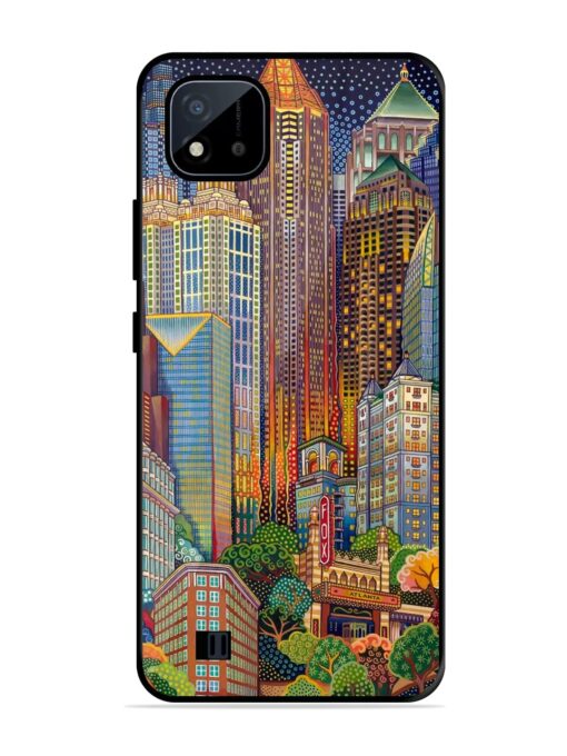 Cityscapes Art Glossy Metal Phone Cover for Realme C20