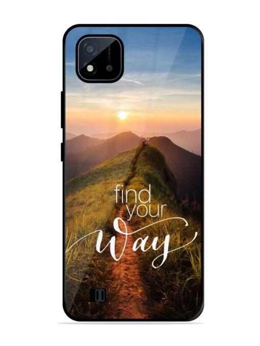 Find Your Way Glossy Metal Phone Cover for Realme C20 Zapvi