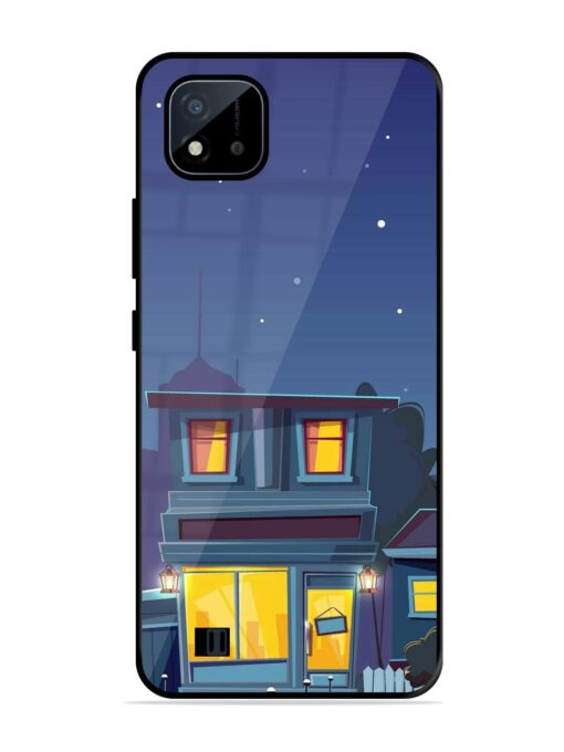 Vector Night House Glossy Metal Phone Cover for Realme C20