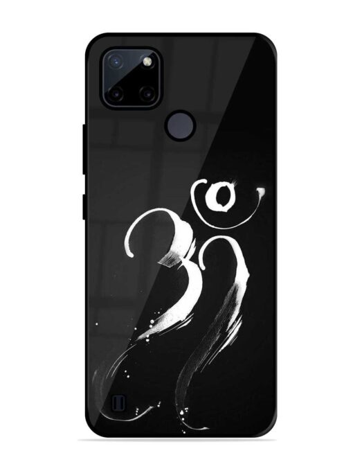 Om Logo Glossy Metal Phone Cover for Realme C21Y Zapvi