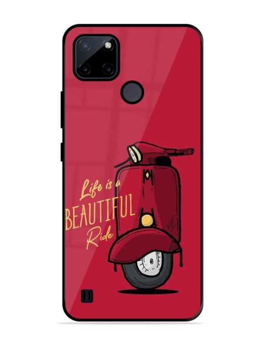 Life Is Beautiful Rides Glossy Metal Phone Cover for Realme C21Y