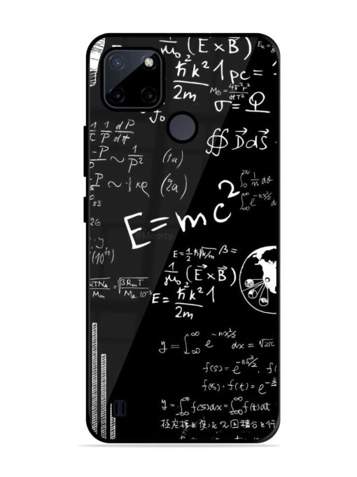 E=Mc2 Mass?Energy Equivalence Glossy Metal Phone Cover for Realme C21Y