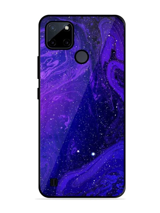 Galaxy Acrylic Abstract Art Glossy Metal Phone Cover for Realme C21Y