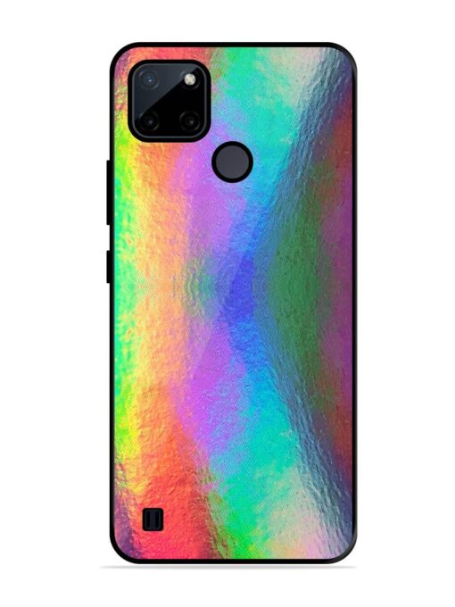 Colorful Holographic Background Glossy Metal TPU Phone Cover for Realme C21Y Zapvi