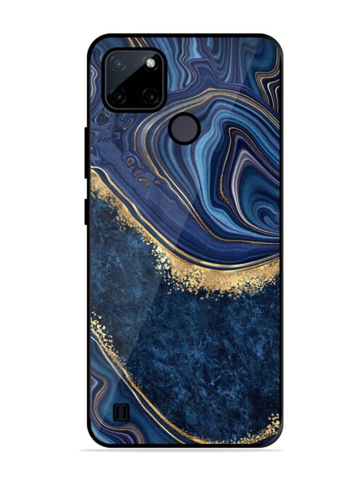 Abstract Background Blue Glossy Metal TPU Phone Cover for Realme C21Y Zapvi