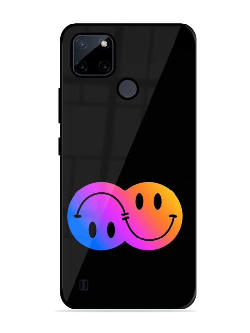 Gradient Smile Art Glossy Metal TPU Phone Cover for Realme C21Y Zapvi