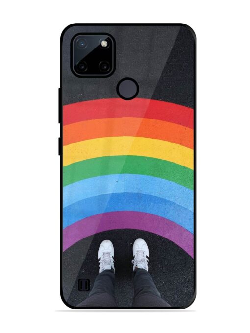 Legs Rainbow Glossy Metal TPU Phone Cover for Realme C21Y