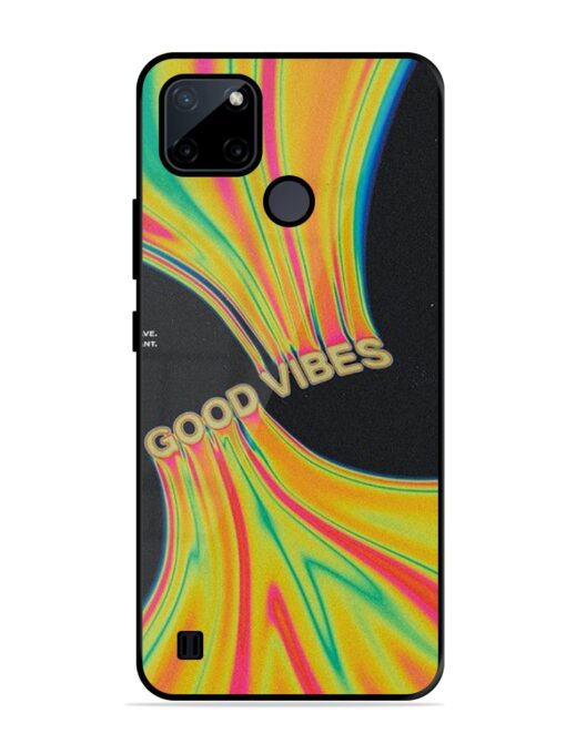 Good Vibes Glossy Metal Phone Cover for Realme C21Y Zapvi