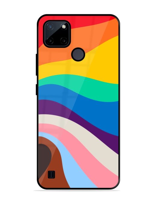 Minimal Pride Art Glossy Metal Phone Cover for Realme C21Y