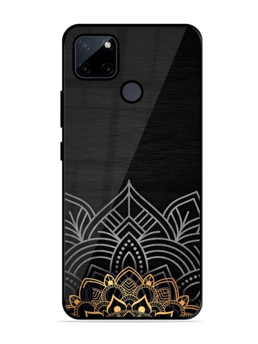 Decorative Golden Pattern Glossy Metal Phone Cover for Realme C21Y