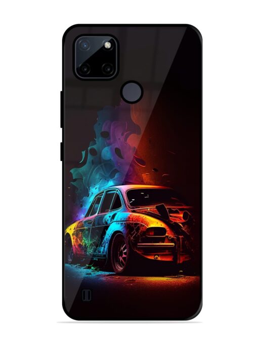 High Classic Car Art Glossy Metal Phone Cover for Realme C21Y Zapvi