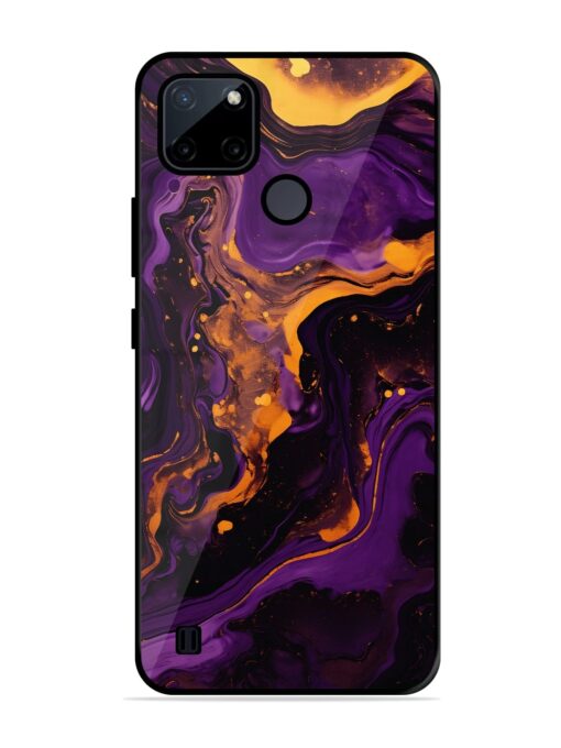 Painting Of A Purple Glossy Metal Phone Cover for Realme C21Y Zapvi