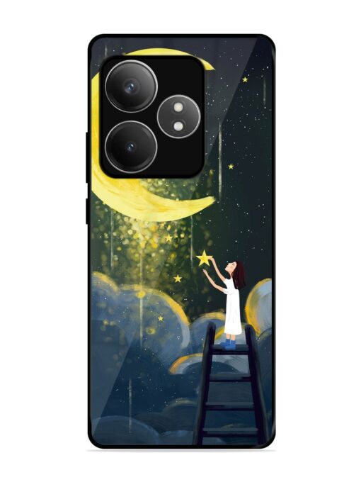 Moonlight Healing Night Illustration Glossy Metal TPU Phone Cover for Realme Gt 6T (5G) Zapvi