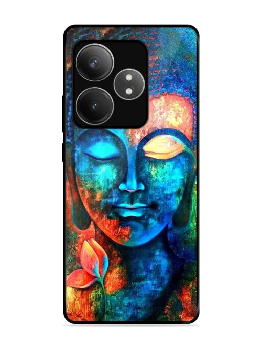 Buddha Painting Glossy Metal Phone Cover for Realme Gt 6T (5G) Zapvi