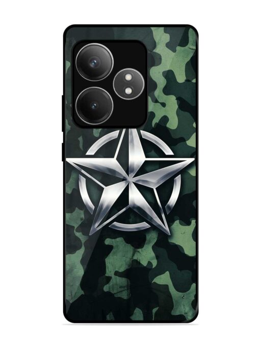 Indian Army Star Design Glossy Metal Phone Cover for Realme Gt 6T (5G) Zapvi