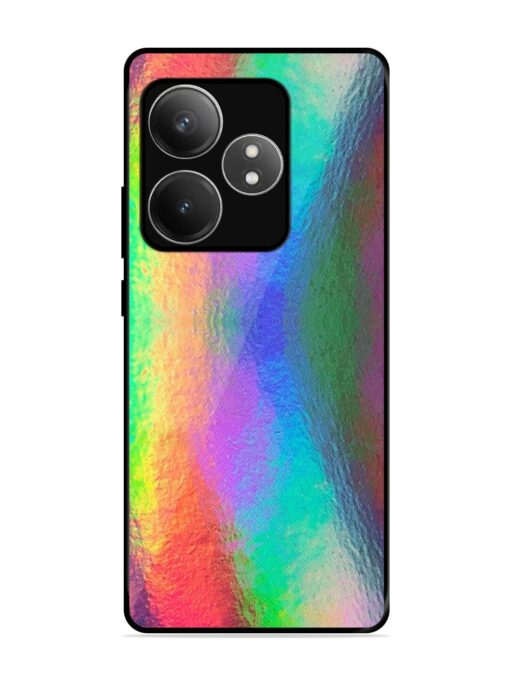 Colorful Holographic Background Glossy Metal TPU Phone Cover for Realme Gt 6T (5G)