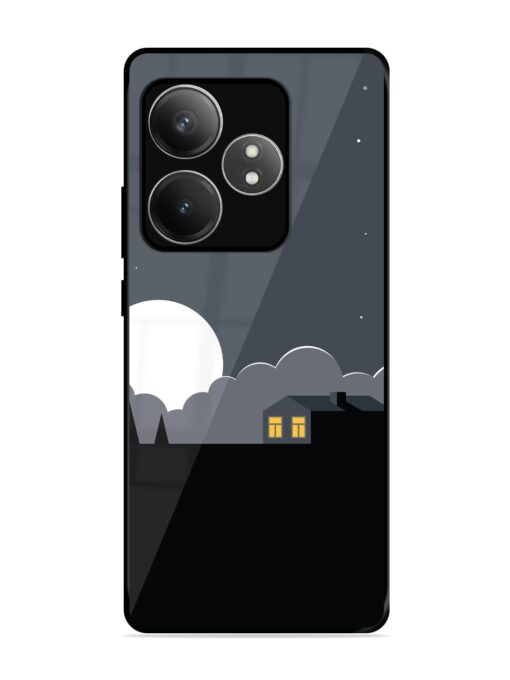 Full Moon Vector Art Glossy Metal Phone Cover for Realme Gt 6T (5G) Zapvi