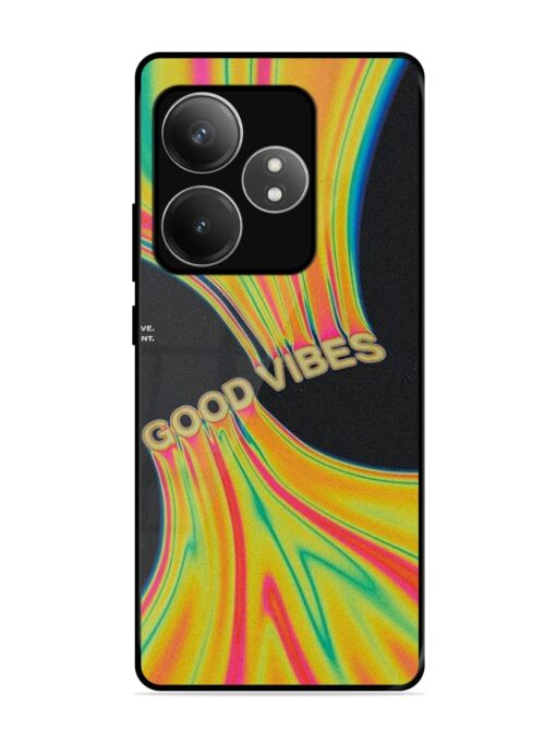 Good Vibes Glossy Metal Phone Cover for Realme Gt 6T (5G) Zapvi