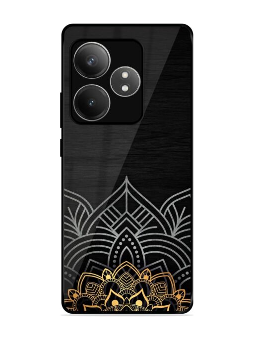 Decorative Golden Pattern Glossy Metal Phone Cover for Realme Gt 6T (5G) Zapvi