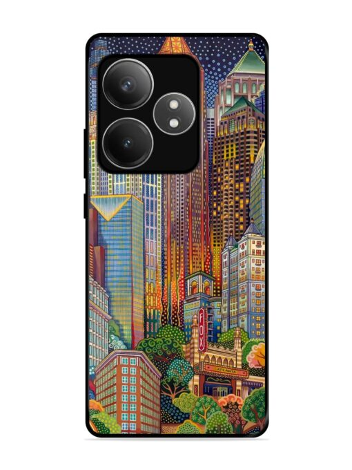 Cityscapes Art Glossy Metal Phone Cover for Realme Gt 6T (5G)