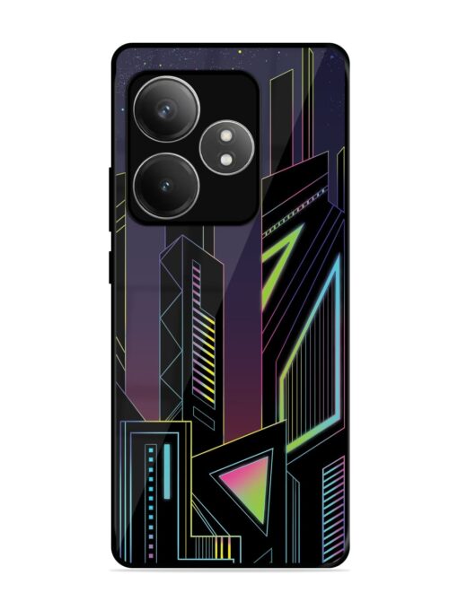 Neon Dreamscape Glossy Metal Phone Cover for Realme Gt 6T (5G) Zapvi