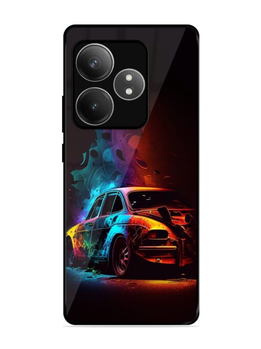 High Classic Car Art Glossy Metal Phone Cover for Realme Gt 6T (5G) Zapvi