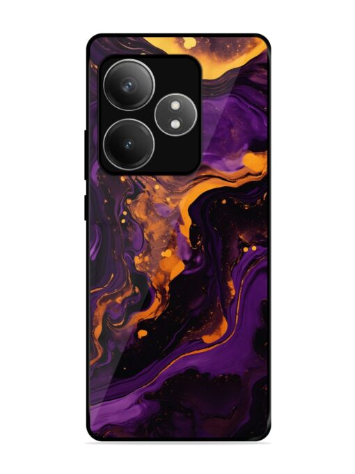 Painting Of A Purple Glossy Metal Phone Cover for Realme Gt 6T (5G) Zapvi