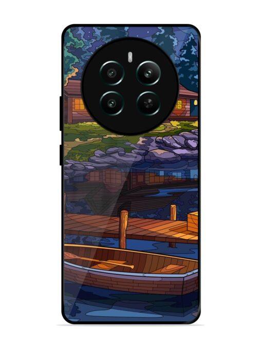 Village Night Scene Glossy Metal Phone Cover for Realme Narzo 70 (5G) Zapvi